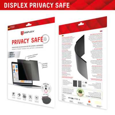 Folie pentru MacBook Air 13" (2022 / 2024) - Displex Laptop Privacy Safe - Black - 7