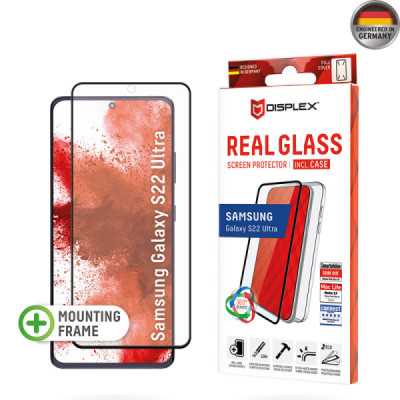 Folie pentru Samsung Galaxy S22 Ultra 5G - Displex Real Glass 3D + Case - Clear - 1