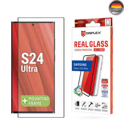 Folie pentru Samsung Galaxy S24 Ultra - Displex Real Glass 3D + Case - Clear - 1