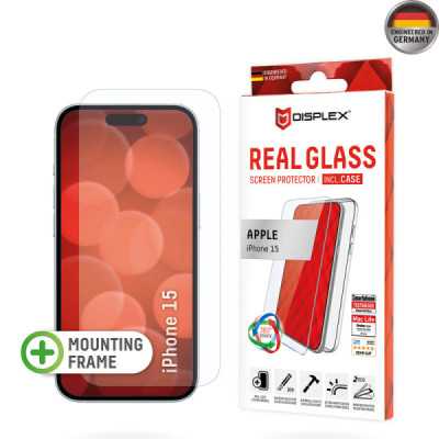 Folie pentru iPhone 15 - Displex Real Glass + Case - Clear - 1