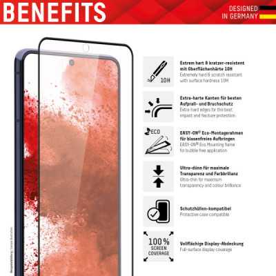 Folie pentru Samsung Galaxy A52 4G / A52 5G / A52s / A53 - Displex Real Glass Full Cover - Black - 2