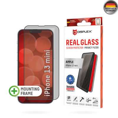 Folie pentru iPhone 13 mini - Displex Real Glass Privacy Full Cover - Black - 1