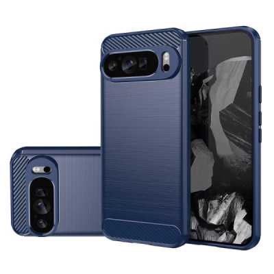 Husa pentru Google Pixel 9 Pro , 9 - Techsuit Carbon Silicone - Blue - 3