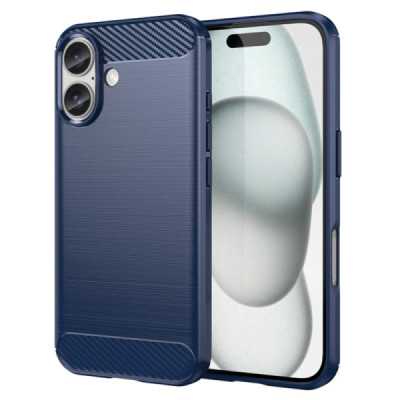 Husa pentru iPhone 16 - Techsuit Carbon Silicone - Blue - 1