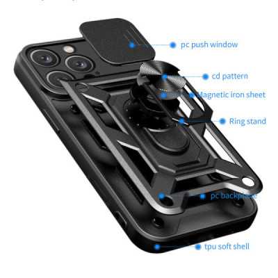 Husa pentru iPhone 16 Pro Max - Techsuit CamShield Series - Black - 2