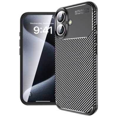 Husa pentru iPhone 16 Plus - Techsuit CarbonFiber - Black - 1