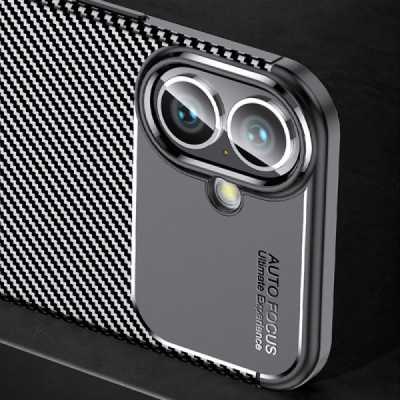 Husa pentru iPhone 16 Plus - Techsuit CarbonFiber - Black - 3