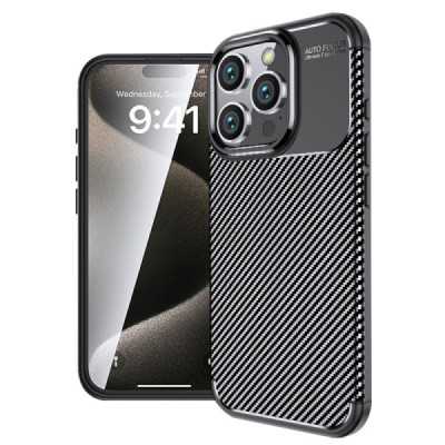 Husa pentru iPhone 16 Pro - Techsuit CarbonFiber - Black - 1