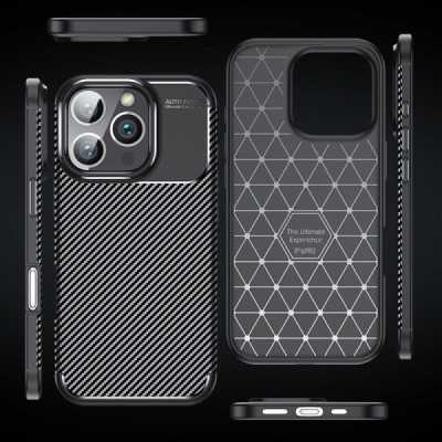 Husa pentru iPhone 16 Pro - Techsuit CarbonFiber - Black - 2