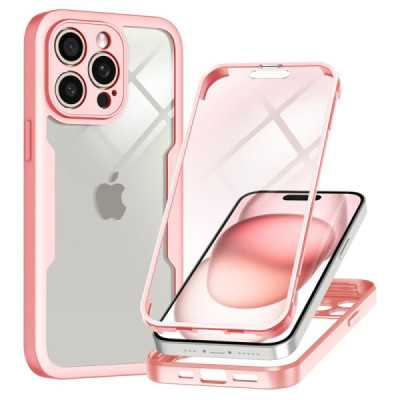 Husa pentru iPhone 16 Pro + Folie - Techsuit ColorVerse 360 Series - Pink - 1