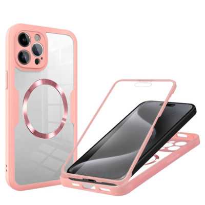 Husa pentru iPhone 16 Pro + Folie - Techsuit ColorVerse 360 MagSafe Series - Pink - 1