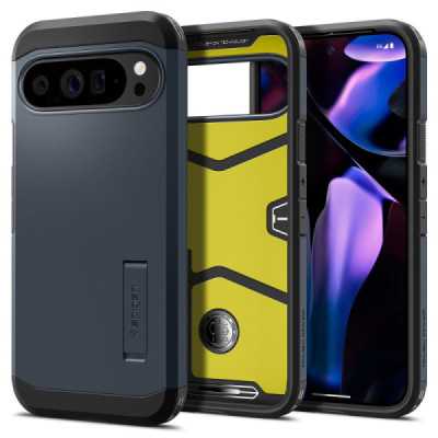 Husa pentru Google Pixel 9 Pro XL - Spigen Tough Armor - Metal Slate - 1