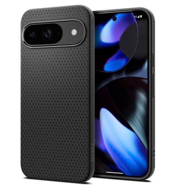 Husa pentru Google Pixel 9, 9 Pro, Spigen Liquid Air, Matte Black