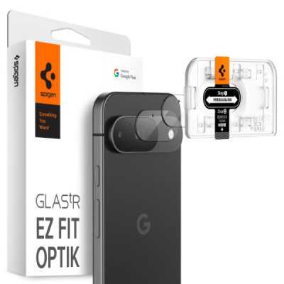 Folie Camera pentru Google Pixel 9 (set 2) - Spigen Glas.tR Optik EZ Fit - Clear - 1