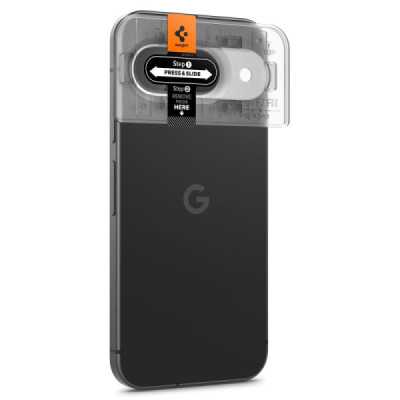 Folie Camera pentru Google Pixel 9 (set 2) - Spigen Glas.tR Optik EZ Fit - Clear - 4