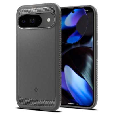 Husa pentru Google Pixel 9 , 9 Pro - Spigen Rugged Armor - Marble Grey - 1