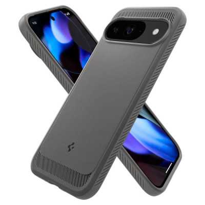 Husa pentru Google Pixel 9 , 9 Pro - Spigen Rugged Armor - Marble Grey - 2