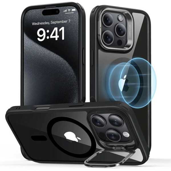 Husa pentru iPhone 16 Pro Max - ESR Classic Hybrid HaloLock Kickstand - Clear Black