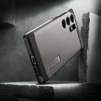 Husa pentru Samsung Galaxy S24 Ultra - Spigen Tough Armor - Gunmetal - 6