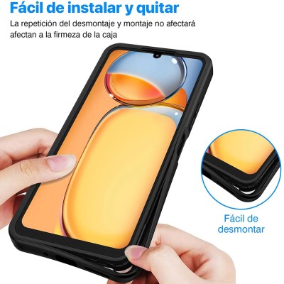 Husa + folie pentru Xiaomi Redmi 13C 4G / Poco C65, Techsuit ColorVerse 360 Series, negru - 4 Husa + folie pentru Xiaomi Redmi 13C 4G / Poco C65, Techsuit ColorVerse 360 Series, negru - 4
