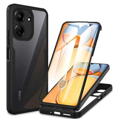 Husa + folie pentru Xiaomi Redmi 13C 4G / Poco C65, Techsuit ColorVerse 360 Series, negru - 1 Husa + folie pentru Xiaomi Redmi 13C 4G / Poco C65, Techsuit ColorVerse 360 Series, negru - 1