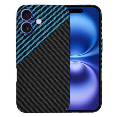 Husa pentru iPhone 16 , Techsuit Carbonite FiberShell , Blue Pulse - 1