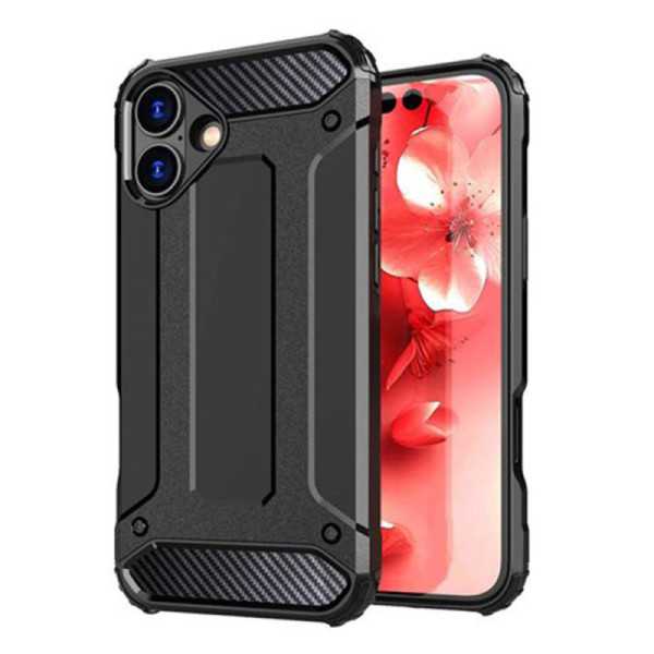 Husa pentru iPhone 16 , Techsuit Hybrid Armor , negru