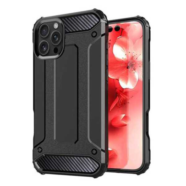 Husa pentru iPhone 16 Pro , Techsuit Hybrid Armor , negru