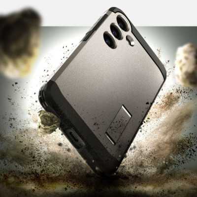 Husa pentru Samsung Galaxy S24 - Spigen Tough Armor - Gunmetal - 6