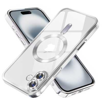 Husa pentru iPhone 16 , Techsuit Luxury Crystal MagSafe , Silver - 1