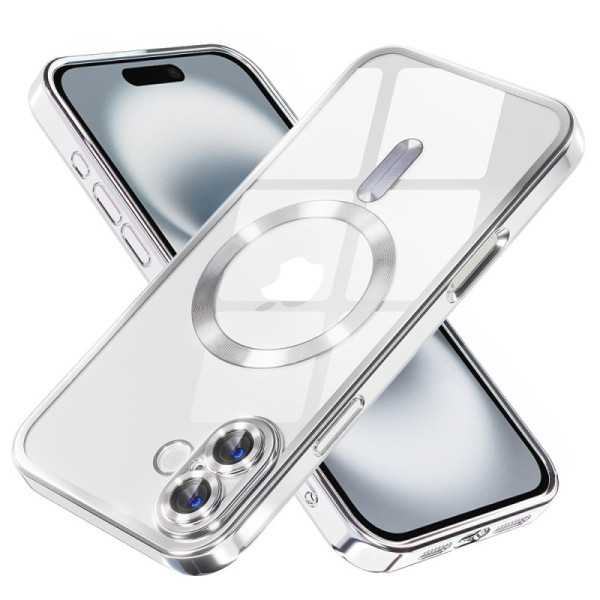 Husa pentru iPhone 16 , Techsuit Luxury Crystal MagSafe , Silver