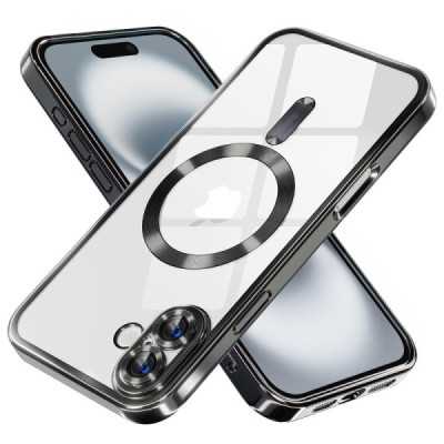 Husa pentru iPhone 16 , Techsuit Luxury Crystal MagSafe , negru - 1