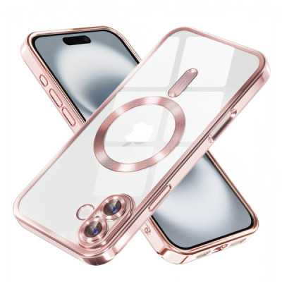 Husa pentru iPhone 16 , Techsuit Luxury Crystal MagSafe , Pink - 1