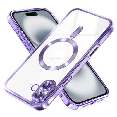 Husa pentru iPhone 16 , Techsuit Luxury Crystal MagSafe , Light Purple - 1