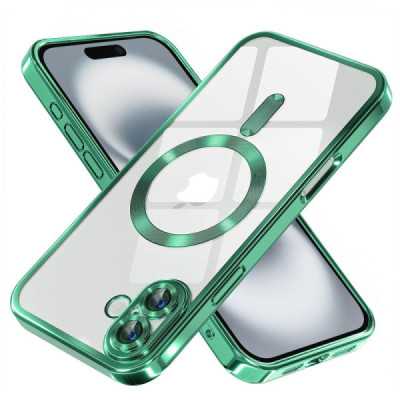 Husa pentru iPhone 16 Plus , Techsuit Luxury Crystal MagSafe , light green - 1