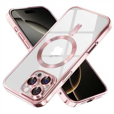 Husa pentru iPhone 16 Pro , Techsuit Luxury Crystal MagSafe , Pink - 1