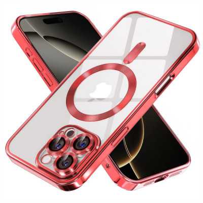 Husa pentru iPhone 16 Pro , Techsuit Luxury Crystal MagSafe , rosu - 1