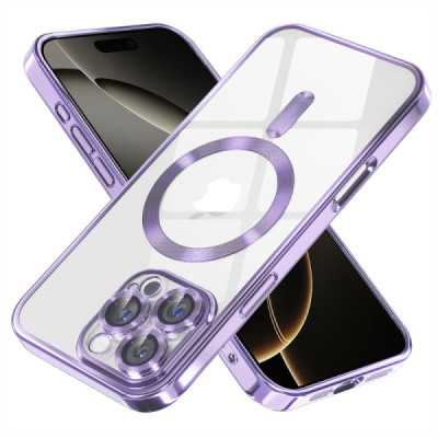 Husa pentru iPhone 16 Pro , Techsuit Luxury Crystal MagSafe , Light Purple - 1