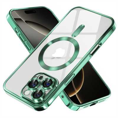 Husa pentru iPhone 16 Pro , Techsuit Luxury Crystal MagSafe , light green - 1