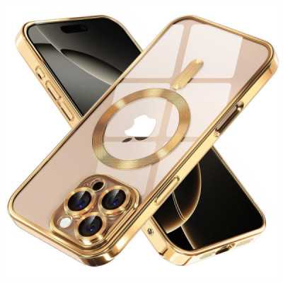 Husa pentru iPhone 16 Pro Max , Techsuit Luxury Crystal MagSafe , Gold - 1