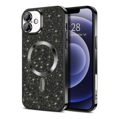 Husa pentru iPhone 16 , Techsuit Luxury Glitter MagSafe , negru - 1