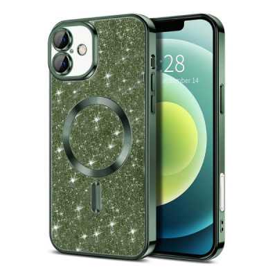 Husa pentru iPhone 16 Plus , Techsuit Luxury Glitter MagSafe , deep green - 1