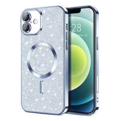 Husa pentru iPhone 16 Plus , Techsuit Luxury Glitter MagSafe , Light Blue - 1