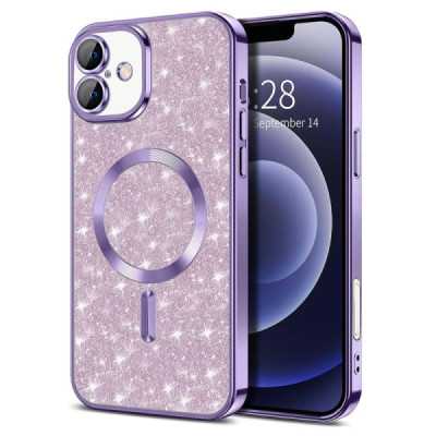 Husa pentru iPhone 16 Plus , Techsuit Luxury Glitter MagSafe , Light Purple - 1