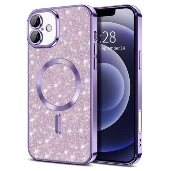 Husa pentru iPhone 16 Plus , Techsuit Luxury Glitter MagSafe , Light Purple