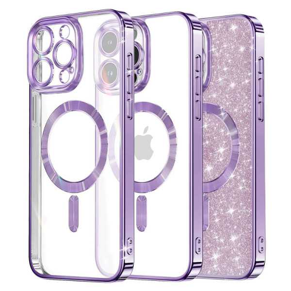 Husa pentru iPhone 16 Pro Max , Techsuit Luxury Glitter MagSafe , Light Purple