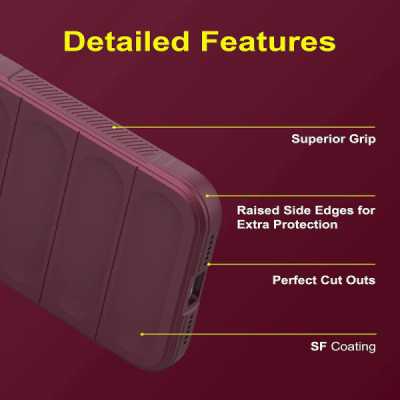 Husa pentru iPhone 16 Pro , Techsuit Magic Shield , Bordeaux - 2