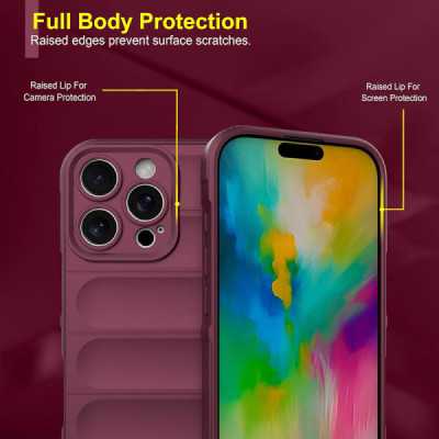 Husa pentru iPhone 16 Pro , Techsuit Magic Shield , Bordeaux - 5