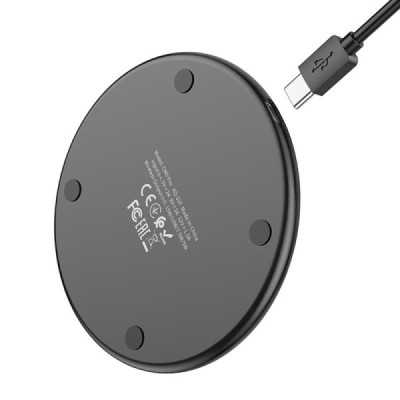 Incarcator Wireless Fast Charging 15W, Hoco Pro Easy (CW6), negru - 3