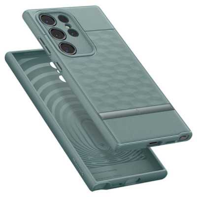 Husa pentru Samsung Galaxy S24 Ultra - Spigen Caseology Parallax - Sage Green - 3